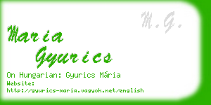maria gyurics business card