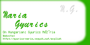 maria gyurics business card